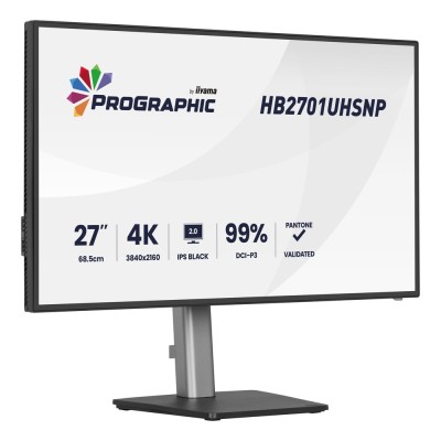 Monitor iiyama PROGRAPHIC PROGRAPHIC HB2701UHSNP-B1 27 inch, 3840 x 2160 px, IPS, 60 Hz, Profesional