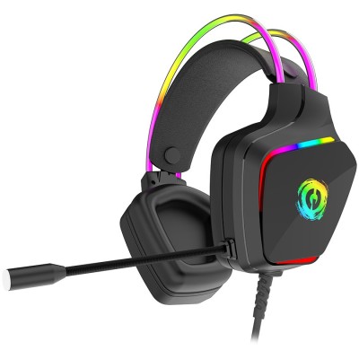 Casti Canyon Darkless GH-9A Over-ear Gaming, cu fir USB-A + Jack 3.5mm, cu microfon Casti Canyon Darkless GH-9A Over-ear Gaming, cu fir USB-A + Jack 3.5mm, cu microfon