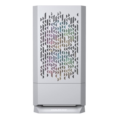 Carcasa COUGAR MG140 Air RGB Mini Tower, tempered glass, Alb