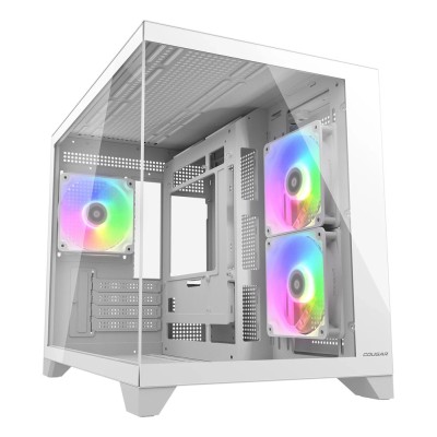 Carcasa COUGAR FV150 Mini Tower, tempered glass, Alb