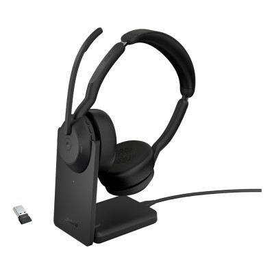 Casti Jabra Evolve2 55 On-ear Birou, Bluetooth, cu microfon Casti Jabra Evolve2 55 On-ear Birou, Bluetooth, cu microfon