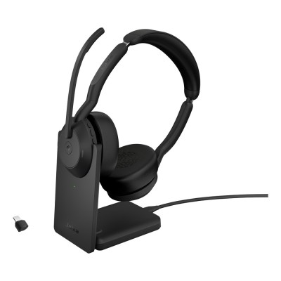 Casti Jabra Evolve2 55 On-ear Birou, Bluetooth, cu microfon Casti Jabra Evolve2 55 On-ear Birou, Bluetooth, cu microfon