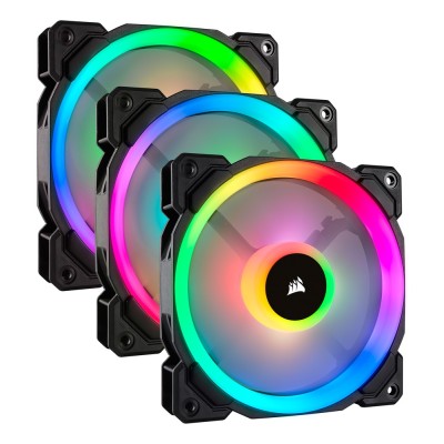 Ventilator carcasa Corsair LL120 RGB 120mm Dual Light Loop RGB LED PWM, pachet x3 Ventilator carcasa Corsair LL120 RGB 120mm Dual Light Loop RGB LED PWM, pachet x3