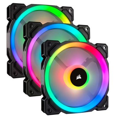 Ventilator carcasa Corsair LL120 RGB 120mm Dual Light Loop RGB LED PWM, pachet x3 Ventilator carcasa Corsair LL120 RGB 120mm Dual Light Loop RGB LED PWM, pachet x3