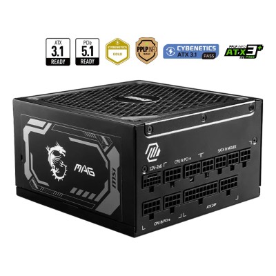 Sursa MSI MAG A1250GL PCIE5 1250W, 80 PLUS Gold, full modulara Sursa MSI MAG A1250GL PCIE5 1250W, 80 PLUS Gold, full modulara