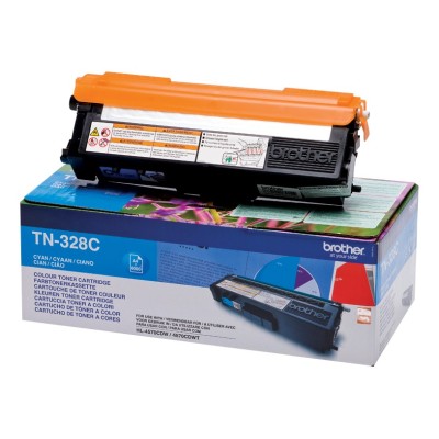 Toner laser color Brother TN-328C Cyan (XXL), 6.000 pagini