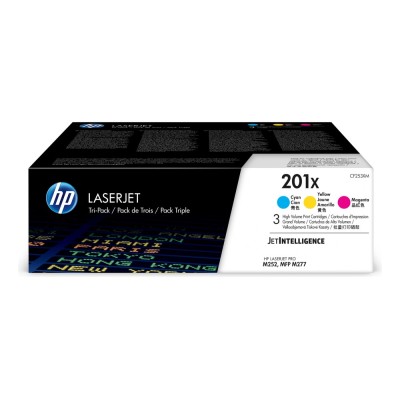 Toner laser color HP CF253XM Tricolor CMY (XL), 2.300 pagini, Multipack