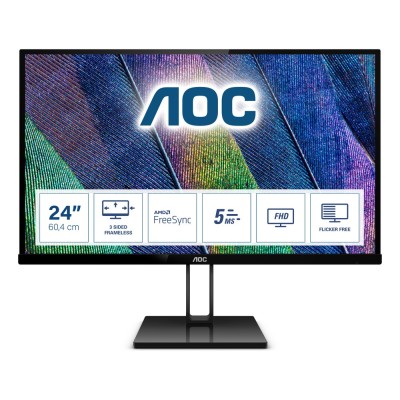 Monitor AOC 24V2Q 24 inch, 1920 x 1080 px, IPS, 75 Hz, Gaming