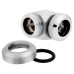 Ventilator carcasa Corsair Hydro X Series XF Hardline 90° 12mm OD Fitting Twin Pack — Chrome, pachet x2