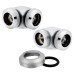 Ventilator carcasa Corsair Hydro X Series XF Hardline 90° 12mm OD Fitting Twin Pack — Chrome, pachet x2