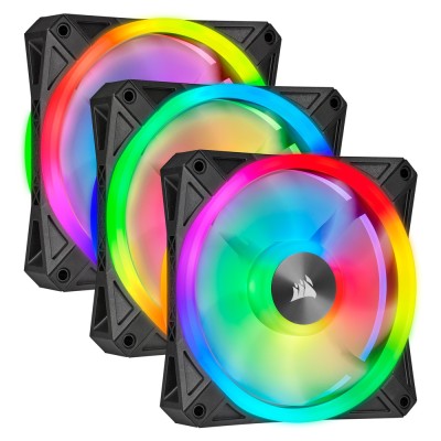 Ventilator carcasa Corsair iCUE QL120 RGB 120mm, PWM, RGB, pachet x3
