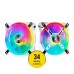 Ventilator carcasa Corsair iCUE QL120 RGB 120mm, PWM, RGB, Alb, pachet x3 Ventilator carcasa Corsair iCUE QL120 RGB 120mm, PWM, RGB, Alb, pachet x3