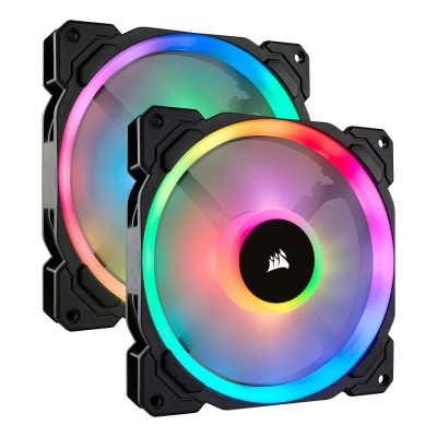 Ventilator carcasa Corsair LL140 RGB Dual Light Loop RGB LED PWM Fan 140mm, PWM, RGB, pachet x2 Ventilator carcasa Corsair LL140 RGB Dual Light Loop RGB LED PWM Fan 140mm, PWM, RGB, pachet x2