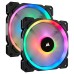 Ventilator carcasa Corsair LL140 RGB Dual Light Loop RGB LED PWM Fan 140mm, PWM, RGB, pachet x2