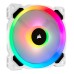Ventilator carcasa Corsair LL120 RGB Dual Light Loop White 120mm, PWM, RGB, Alb