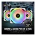 Ventilator carcasa Corsair LL120 RGB Dual Light Loop White 120mm, PWM, RGB, Alb, pachet x3 Ventilator carcasa Corsair LL120 RGB Dual Light Loop White 120mm, PWM, RGB, Alb, pachet x3