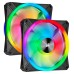 Ventilator carcasa Corsair iCUE QL140 RGB 140mm PWM Dual Fan Kit with Lighting Node CORE, PWM, RGB, pachet x2