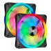 Ventilator carcasa Corsair iCUE QL140 RGB 140mm PWM Dual Fan Kit with Lighting Node CORE, PWM, RGB, pachet x2 Ventilator carcasa Corsair iCUE QL140 RGB 140mm PWM Dual Fan Kit with Lighting Node CORE, PWM, RGB, pachet x2