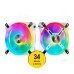 Ventilator carcasa Corsair iCUE QL120 RGB White 120mm, PWM, RGB, Alb