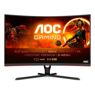 Monitor AOC C32G3AE/BK 31.5 inch, 1920 x 1080 px, VA, 165 Hz, Curbat, Gaming Monitor AOC C32G3AE/BK 31.5 inch, 1920 x 1080 px, VA, 165 Hz, Curbat, Gaming