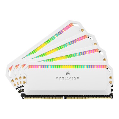 Memorie RAM Corsair Dominator Platinum RGB, 32GB (4x8GB) DDR4, 3200MHz, CL16, Quad Channel, Alb