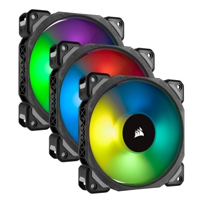 Ventilator carcasa Corsair ML120 PRO RGB 120mm, PWM, RGB, pachet x3 Ventilator carcasa Corsair ML120 PRO RGB 120mm, PWM, RGB, pachet x3