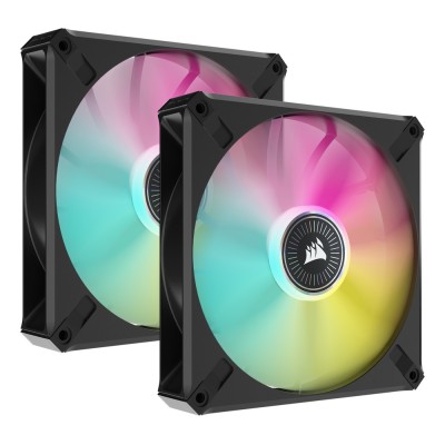 Ventilator carcasa Corsair iCUE ML140 RGB ELITE Premium 140mm, PWM, RGB, pachet x2 Ventilator carcasa Corsair iCUE ML140 RGB ELITE Premium 140mm, PWM, RGB, pachet x2