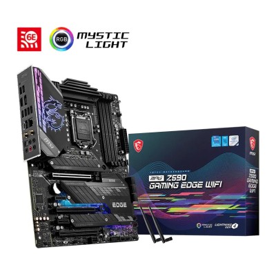 Placa de baza MSI MPG Z590 GAMING EDGE WIFI, Intel Z590, LGA 1200, ATX, DDR4, Wi-Fi 6E Placa de baza MSI MPG Z590 GAMING EDGE WIFI, Intel Z590, LGA 1200, ATX, DDR4, Wi-Fi 6E
