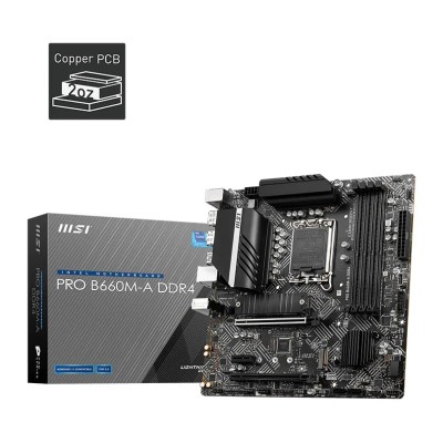 Placa de baza MSI PRO B660M-A DDR4, Intel B660, LGA 1700, mATX, DDR4 Placa de baza MSI PRO B660M-A DDR4, Intel B660, LGA 1700, mATX, DDR4
