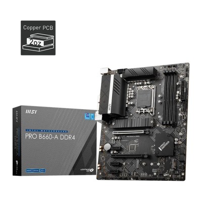 Placa de baza MSI PRO B660-A DDR4, Intel B660, LGA 1700, ATX, DDR4 Placa de baza MSI PRO B660-A DDR4, Intel B660, LGA 1700, ATX, DDR4