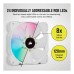 Ventilator carcasa Corsair iCUE SP120 RGB ELITE Performance 120mm, PWM, RGB, Alb, pachet x3 Ventilator carcasa Corsair iCUE SP120 RGB ELITE Performance 120mm, PWM, RGB, Alb, pachet x3