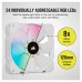 Ventilator carcasa Corsair iCUE SP120 RGB ELITE Performance 120mm, PWM, RGB, Alb, pachet x3 Ventilator carcasa Corsair iCUE SP120 RGB ELITE Performance 120mm, PWM, RGB, Alb, pachet x3