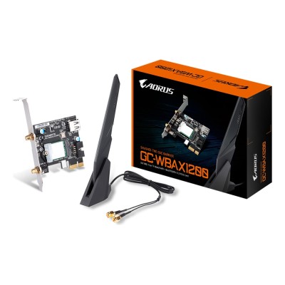 Placa de retea Gigabyte Wireless + Bluetooth, Wi-Fi 6E AX1200, PCIe, + Bluetooth 5.2