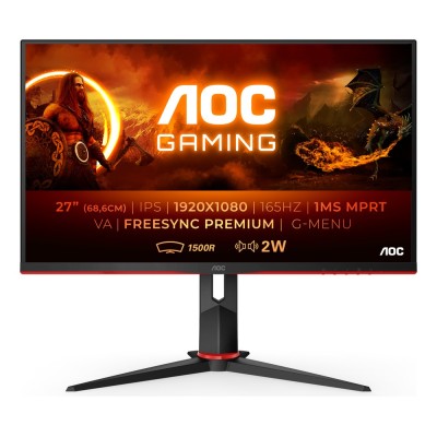 Monitor AOC C27G2AE/BK 27 inch, 1920 x 1080 px, VA, 165 Hz, Curbat, Gaming
