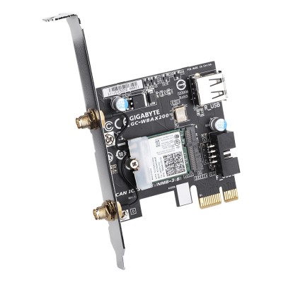 Placa de retea Gigabyte Wireless + Bluetooth, Wi-Fi 6 AX2400, PCIe, + Bluetooth 5.1