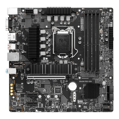 Placa de baza MSI B560M PRO-VDH, Intel B560, LGA 1200, mATX, DDR4