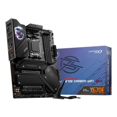 Placa de baza MSI X670E CARBON WIFI, AMD X670, AM5, ATX, DDR5, Wi-Fi 6E