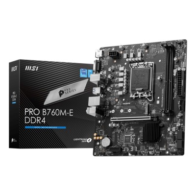 Placa de baza MSI PRO B760M-E DDR4, Intel B760, LGA 1700, mATX, DDR4