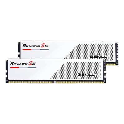 Memorie RAM G.SKILL Ripjaws S5, 32GB (2x16GB) DDR5, 5600MHz, CL36, Dual Channel, Alb Memorie RAM G.SKILL Ripjaws S5, 32GB (2x16GB) DDR5, 5600MHz, CL36, Dual Channel, Alb