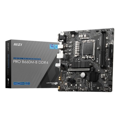 Placa de baza MSI PRO B660M-B DDR4, Intel B660, LGA 1700, mATX, DDR4