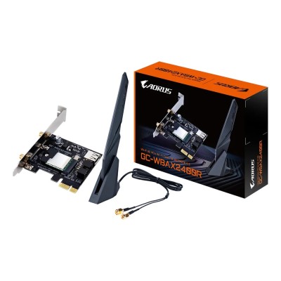 Placa de retea Gigabyte Wireless + Bluetooth, Wi-Fi 6E AX2400, PCIe, + Bluetooth 5.3