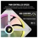 Ventilator carcasa Corsair iCUE LINK QX140 RGB 140mm, PWM, RGB, Alb Ventilator carcasa Corsair iCUE LINK QX140 RGB 140mm, PWM, RGB, Alb