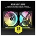 Ventilator carcasa Corsair iCUE LINK QX140 RGB 140mm, PWM, RGB, pachet x2 Ventilator carcasa Corsair iCUE LINK QX140 RGB 140mm, PWM, RGB, pachet x2