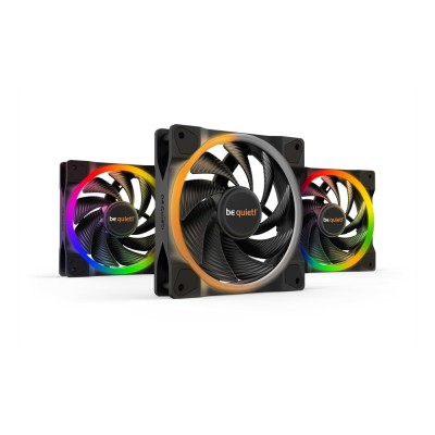 Ventilator carcasa be quiet! LIGHT WINGS 120mm, PWM, ARGB, pachet x3