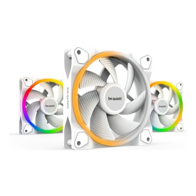 Ventilator carcasa be quiet! LIGHT WINGS White 120mm, PWM, ARGB, Alb, pachet x3
