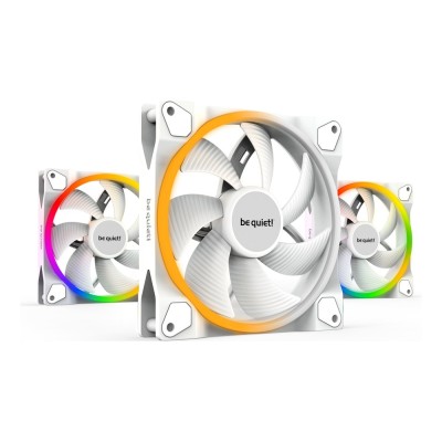 Ventilator carcasa be quiet! LIGHT WINGS White 140mm, PWM, ARGB, Alb, pachet x3 Ventilator carcasa be quiet! LIGHT WINGS White 140mm, PWM, ARGB, Alb, pachet x3