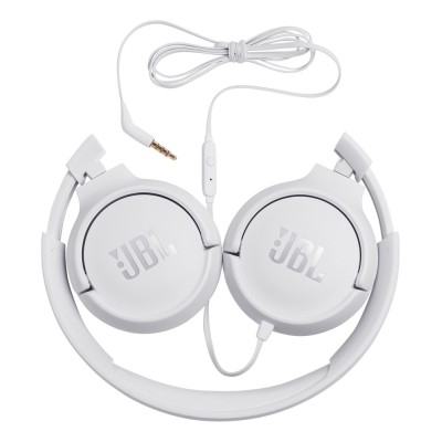 Casti JBL JBLT500WHT Over-ear, cu fir, cu microfon Casti JBL JBLT500WHT Over-ear, cu fir, cu microfon