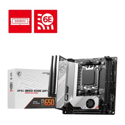 Placa de baza MSI MPG B650I EDGE WIFI, AMD B650, AM5, mini-ITX, DDR5, Wi-Fi 6E Placa de baza MSI MPG B650I EDGE WIFI, AMD B650, AM5, mini-ITX, DDR5, Wi-Fi 6E