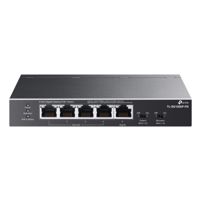 Switch TP-Link TL-SG1005P-PD 5 porturi Gigabit Neadministrabil, PoE+/PoE++ Switch TP-Link TL-SG1005P-PD 5 porturi Gigabit Neadministrabil, PoE+/PoE++