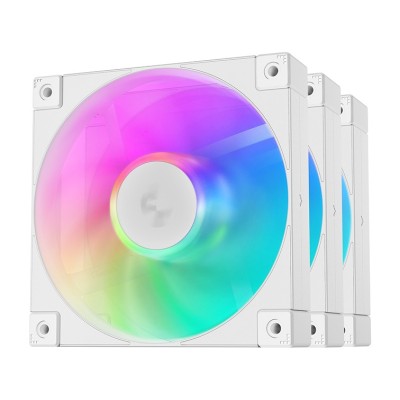 Ventilator carcasa DeepCool FD12 ARGB WH 120mm, PWM, ARGB, Alb, pachet x3 Ventilator carcasa DeepCool FD12 ARGB WH 120mm, PWM, ARGB, Alb, pachet x3